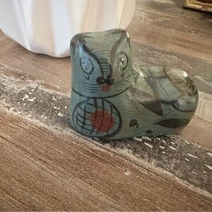 Vintage Tonala Pottery Cat Hand Painted